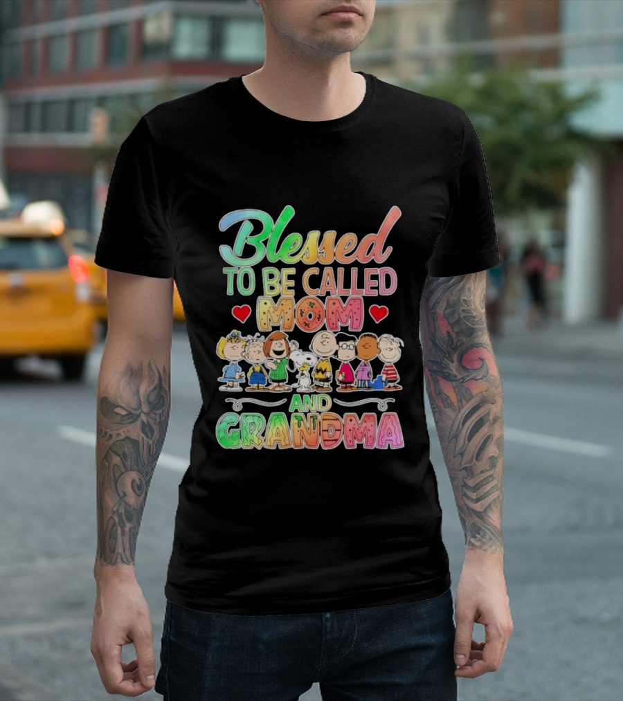 Blessed To Be Called Mom And Grandma Peanuts Characters T-Shirt