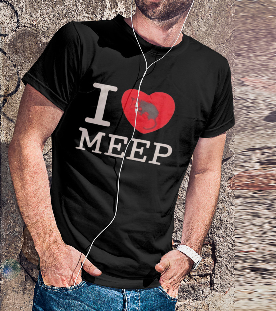 I Love Meep Red Heart Opossum T-Shirt