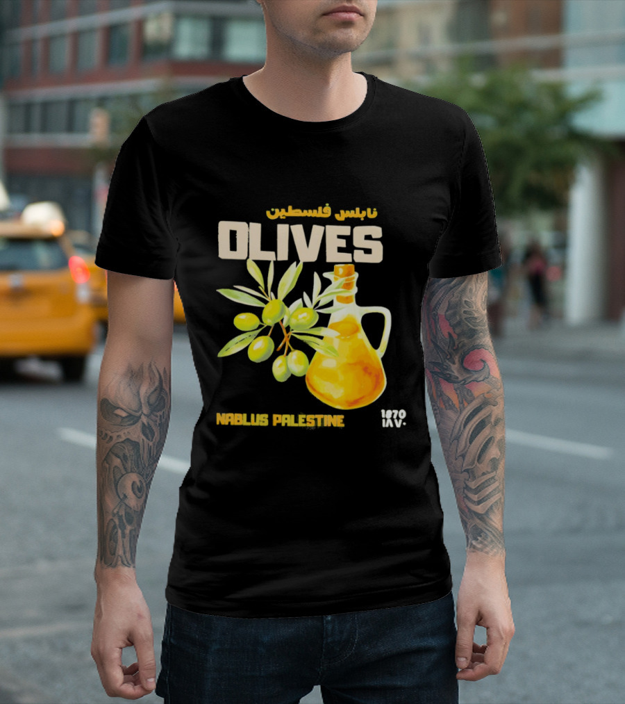 Nablus Palestine Olives 1870 Vintage Olive Oil Heritage T-Shirt