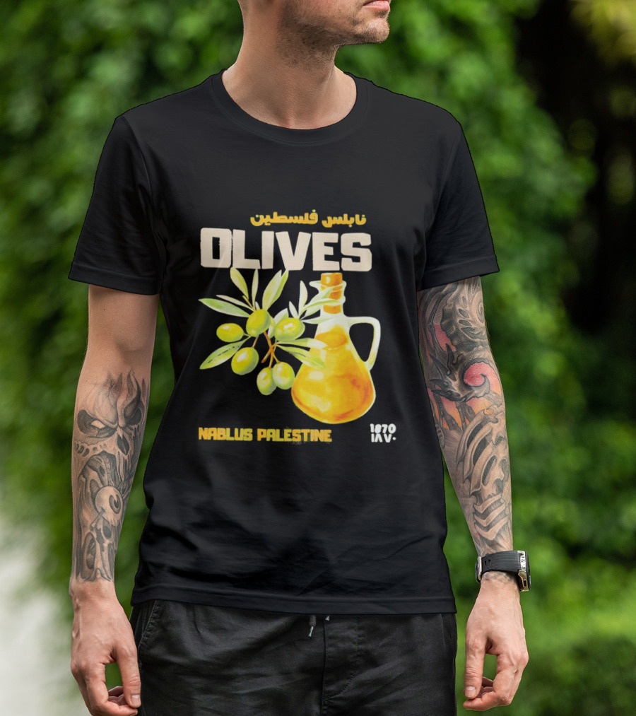 Nablus Palestine Olives 1870 Vintage Olive Oil Heritage T-Shirt