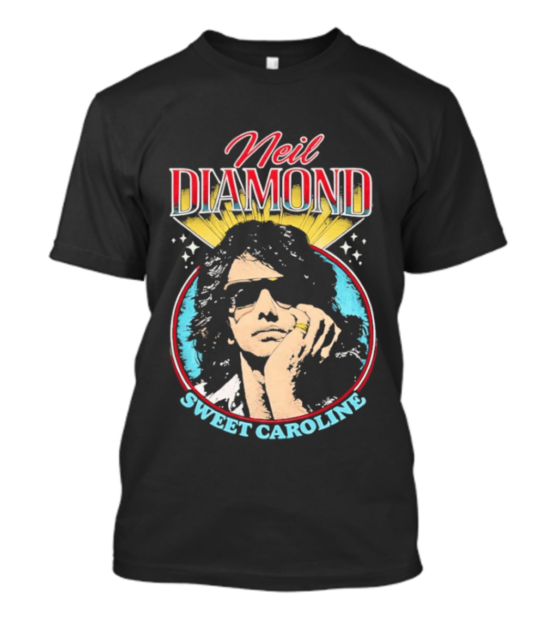 Neil Diamond Sweet Caroline Retro Starburst 70s T-Shirt
