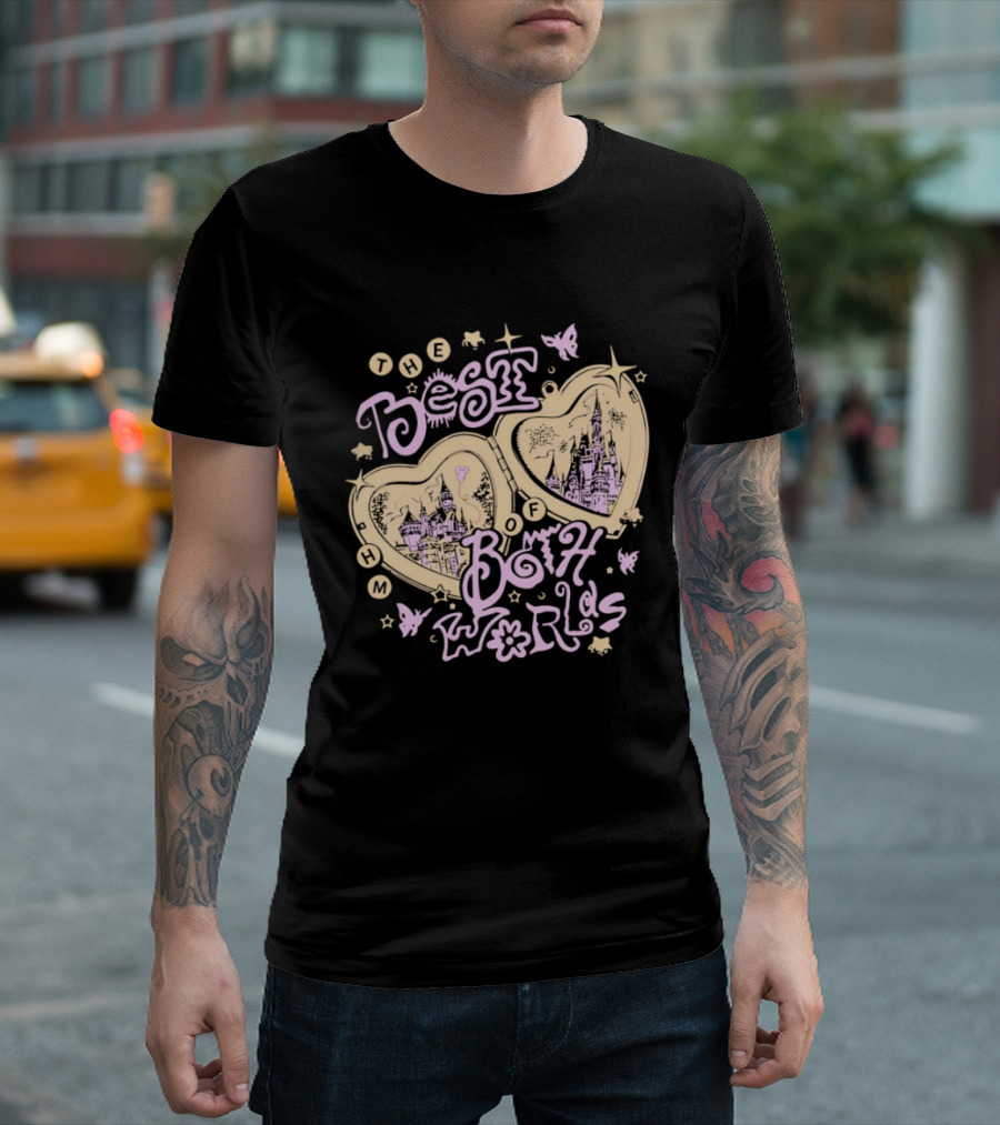 The Best Of Both Worlds Hearts Butterflies Castle Stars T-Shirt