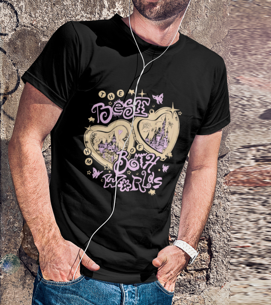 The Best Of Both Worlds Hearts Butterflies Castle Stars T-Shirt