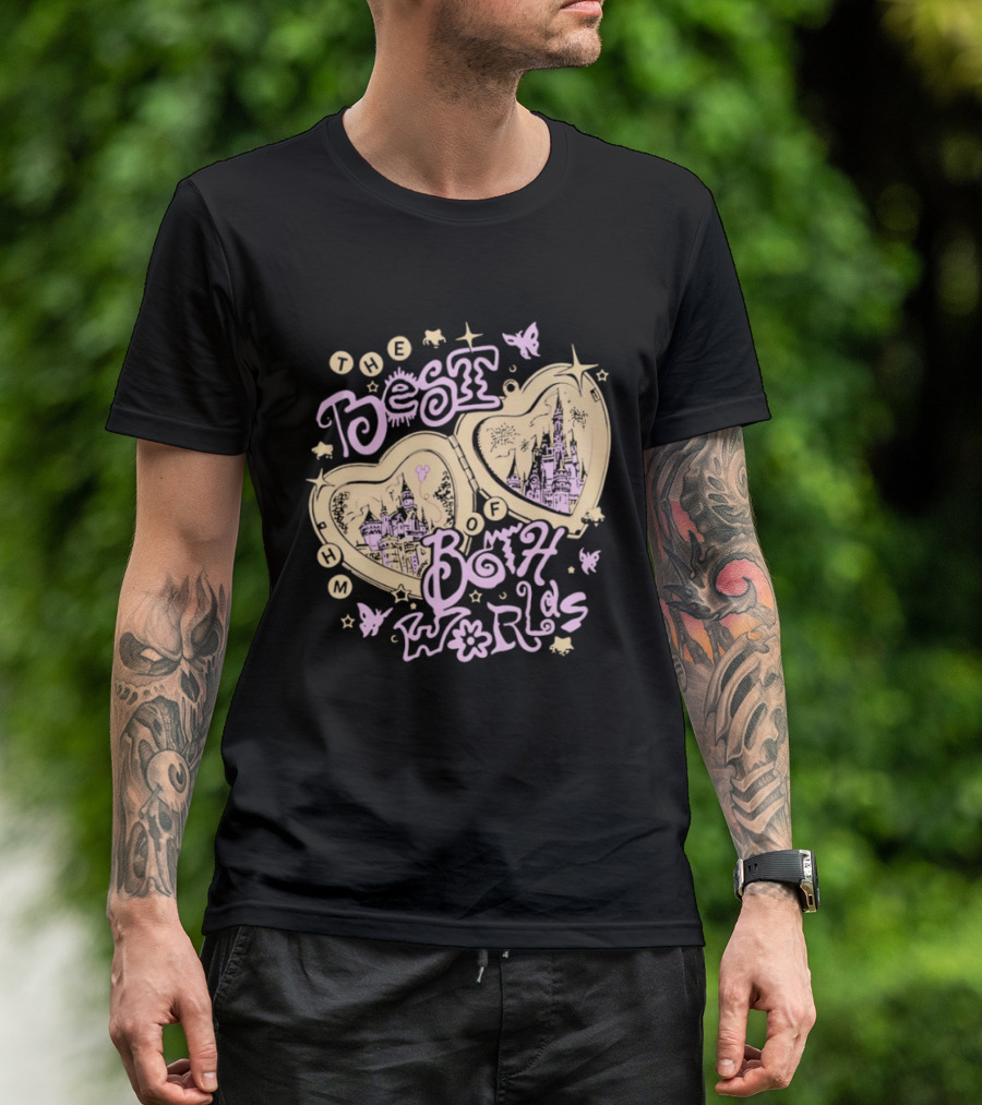 The Best Of Both Worlds Hearts Butterflies Castle Stars T-Shirt
