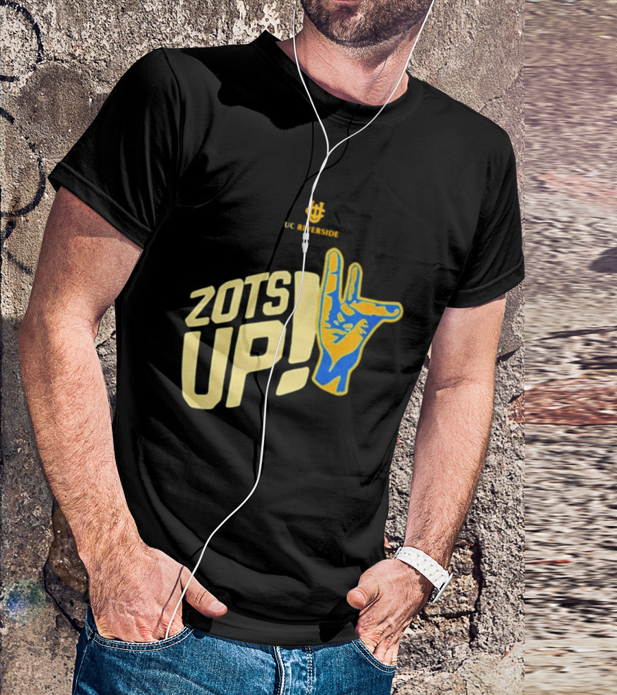 UC Riverside Zot Hand Sign Zots Up T-Shirt