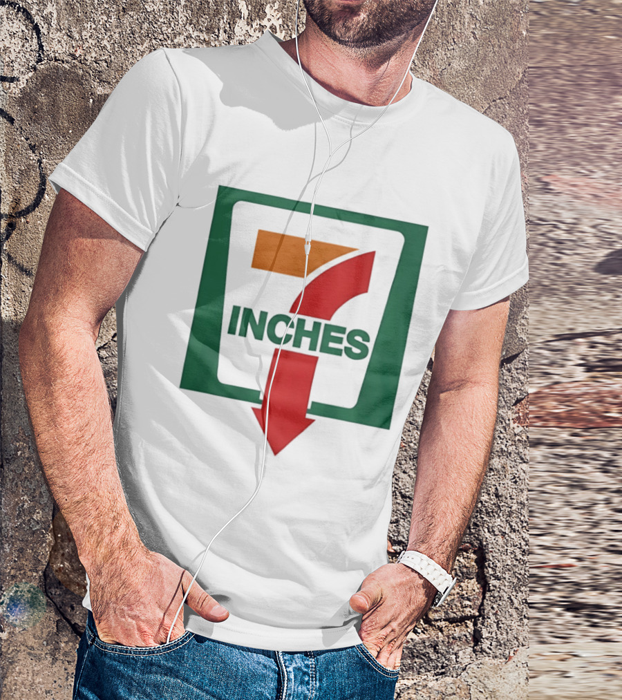 7 Inches Down Arrow Logo In Green And Red T-Shirt