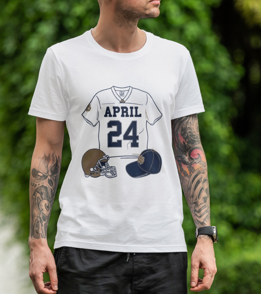 Notre Dame April 24 Football Jersey 2026 T-Shirt