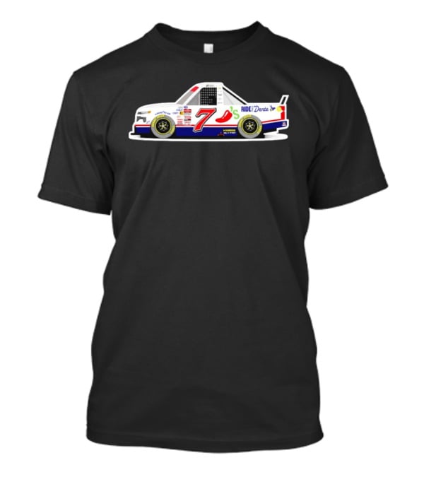 2025 Nascar Carson Hocevar Ride Den Te Chilis 7 Racing Truck T-Shirt