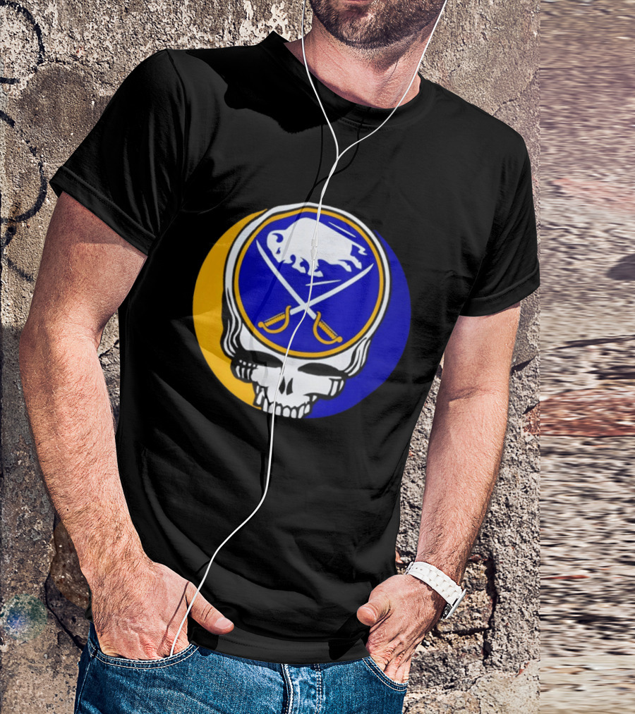 Buffalo Sabres Grateful Dead Steal Your Face Hockey 2026 Collaboration T-Shirt