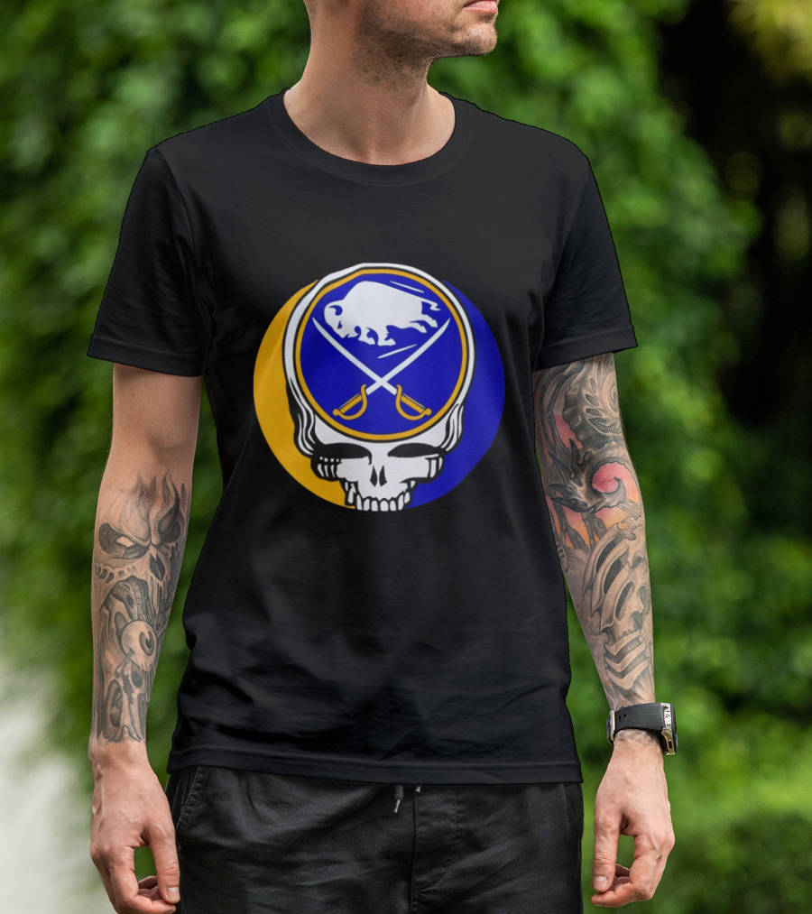 Buffalo Sabres Grateful Dead Steal Your Face Hockey 2026 Collaboration T-Shirt