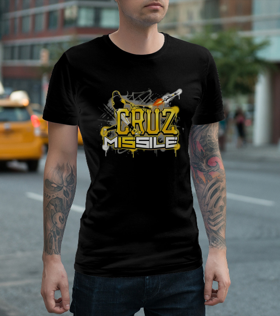 Cruz M15sile O'Neil Cruz Pittsburgh Pirates Baseball Graffiti T-Shirt