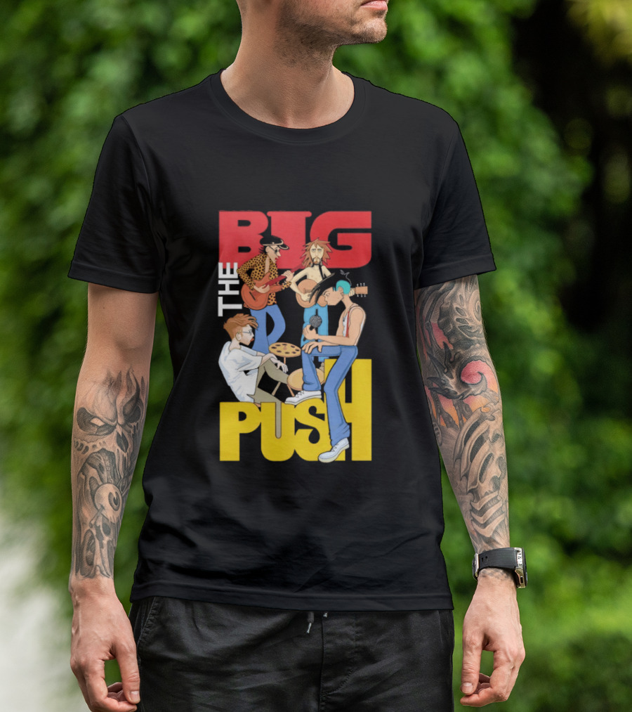 The Big Push Band Colorful Animation With Musical Instruments T-Shirt