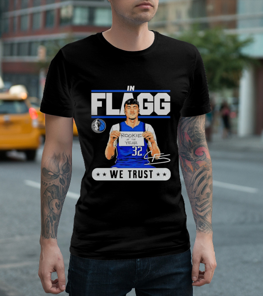 Cooper Flagg Dallas Mavericks Rookie In Flagg We Trust Basketball 32 T-Shirt