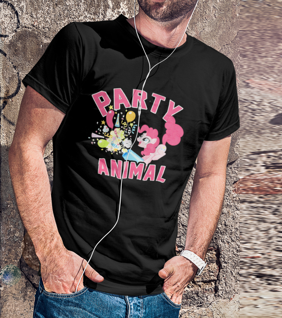 My Little Pony Party Animal Pinkie Pie Celebration Balloons Confetti T-Shirt