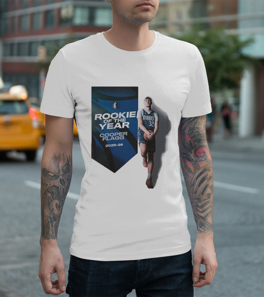 Rookie Of The Year Cooper Flagg 2025 26 Dallas Mavericks Mavs 32 T-Shirt