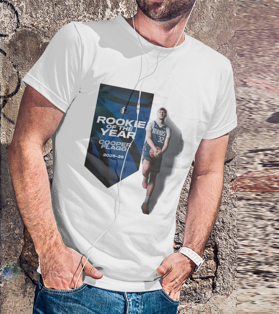 Rookie Of The Year Cooper Flagg 2025 26 Dallas Mavericks Mavs 32 T-Shirt
