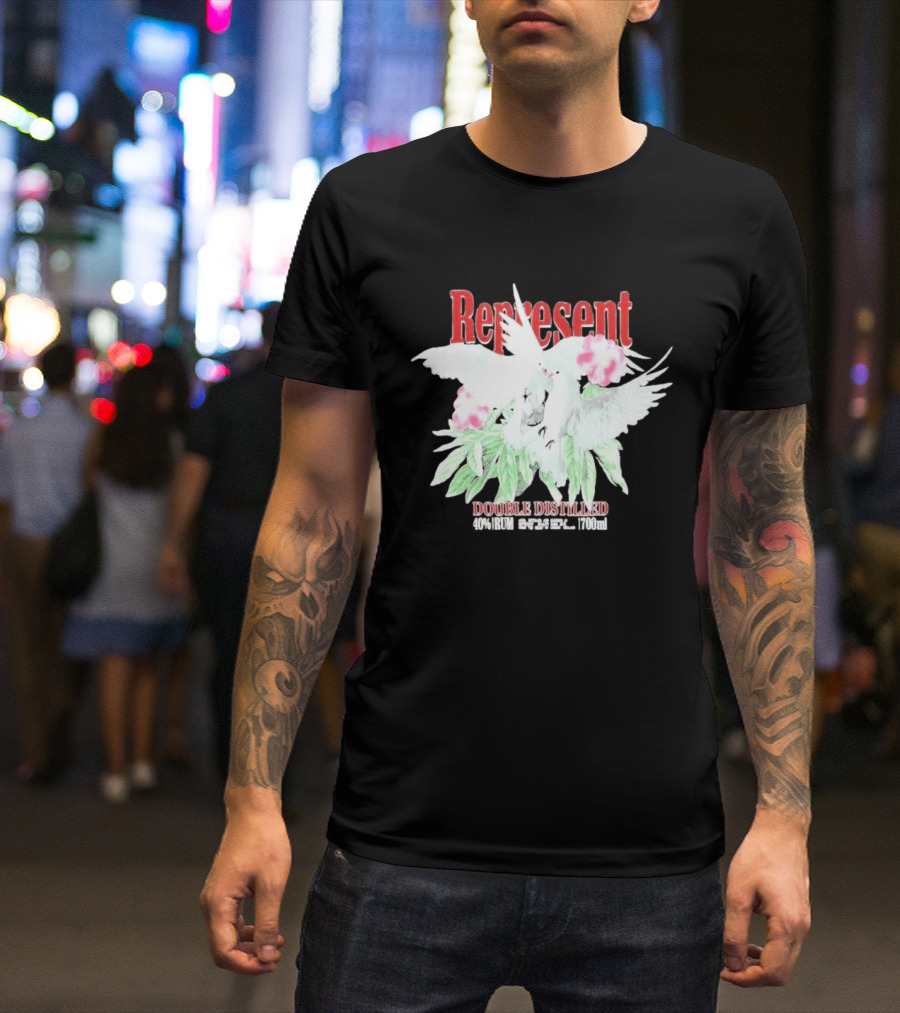 Represent Double Distilled Dove And Floral Elements Cade Cavalli T-Shirt
