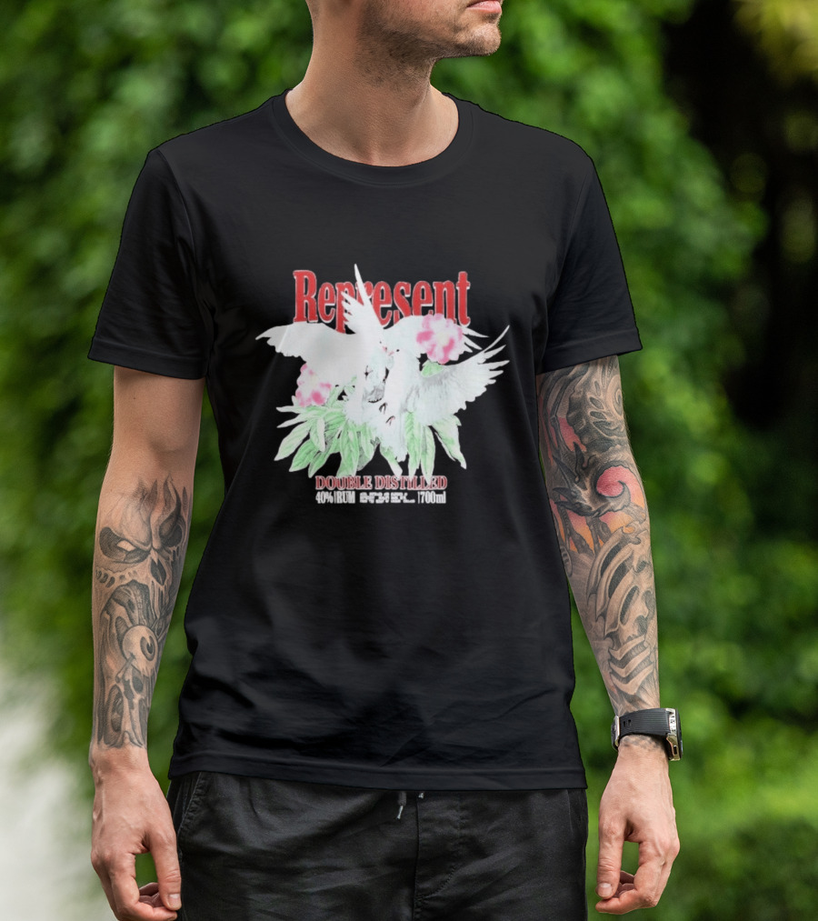 Represent Double Distilled Dove And Floral Elements Cade Cavalli T-Shirt