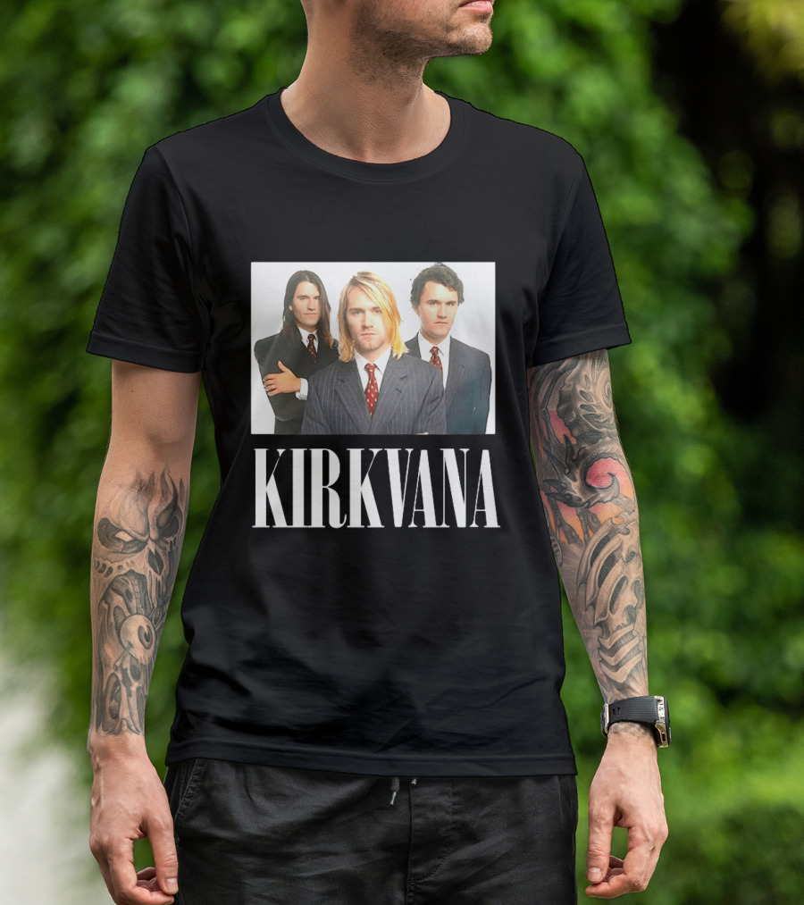 Kirkvana Nirvana Album Covers Suits Band Members T-Shirt
