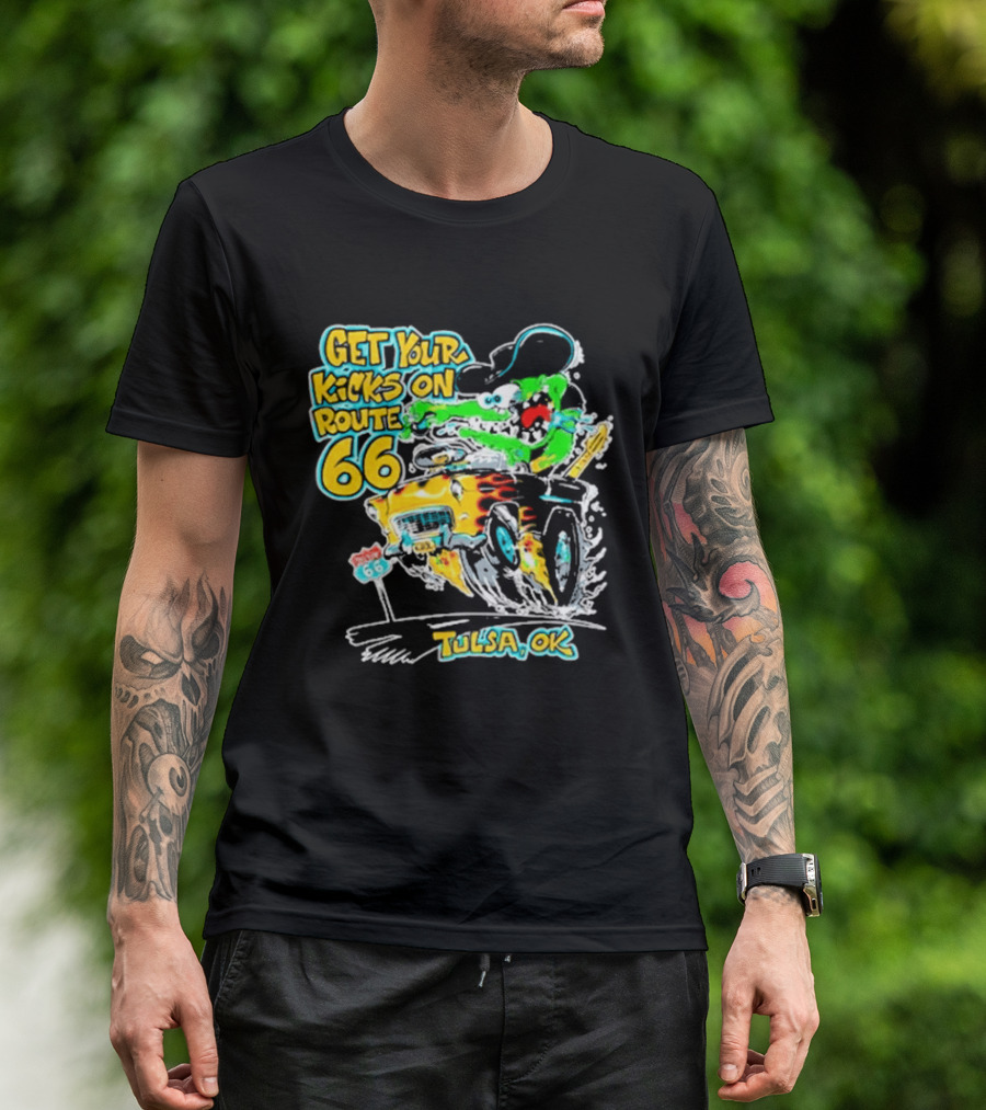 Get Your Kicks On Route 66 Monster Drag Tulsa OK T-Shirt