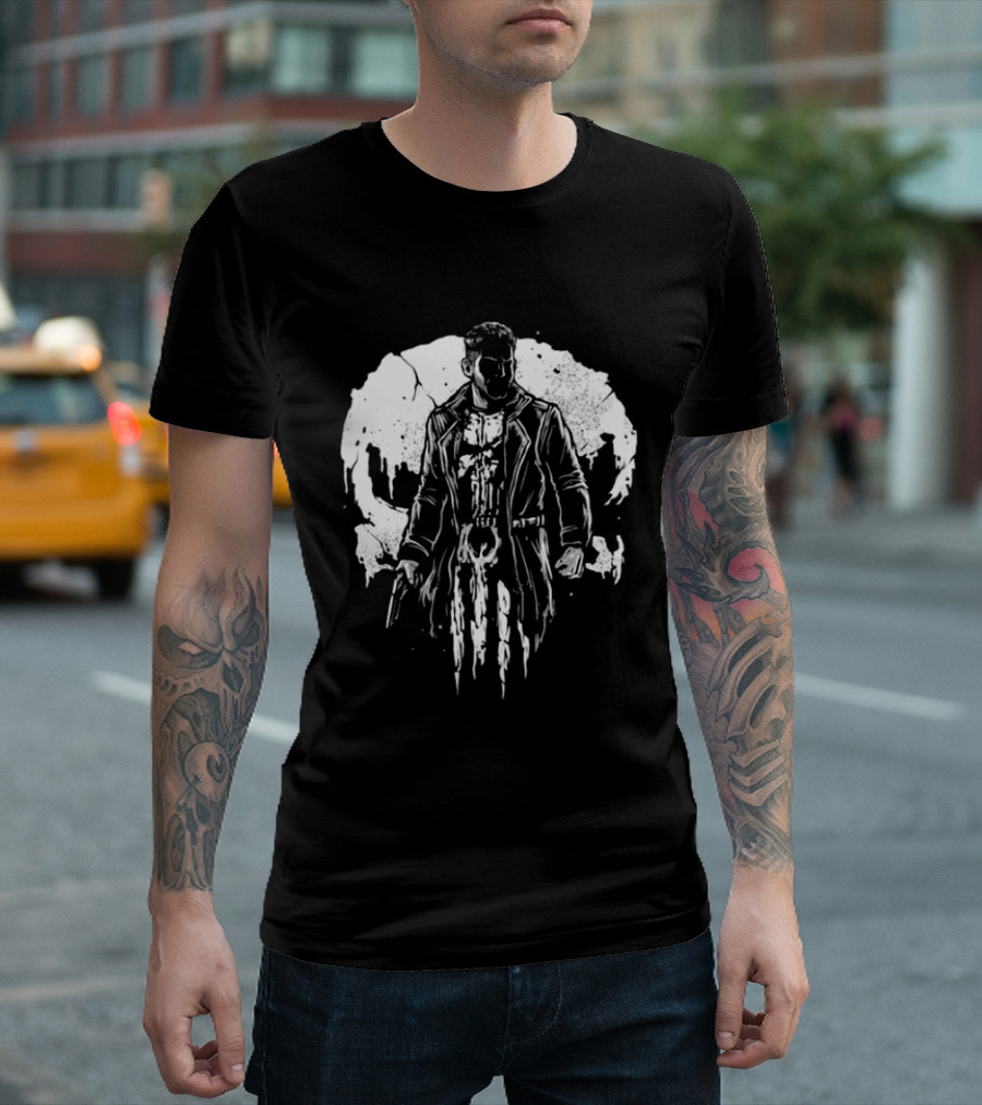 Frank Castle Aka Punisher He Who Punishes Iconic Vigilante Symbol Merchandise T-Shirt