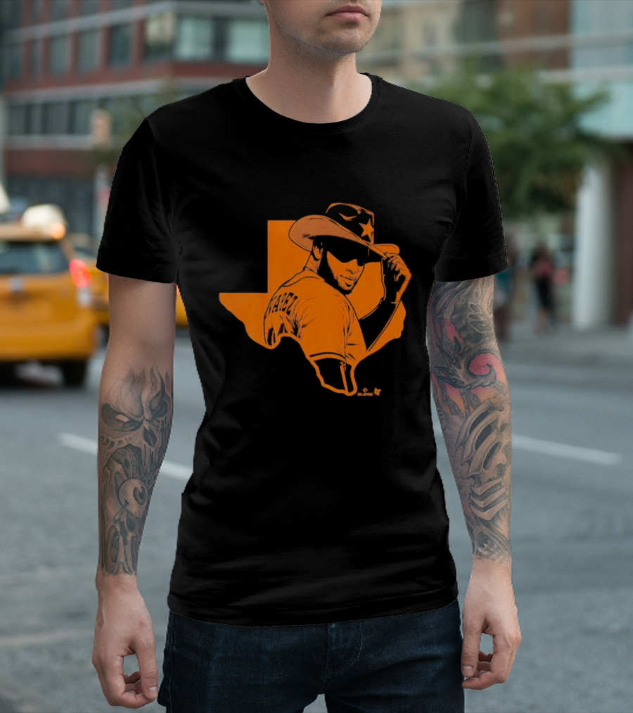 Yordan Alvarez Texas Cowboy Silhouette Hat T-Shirt