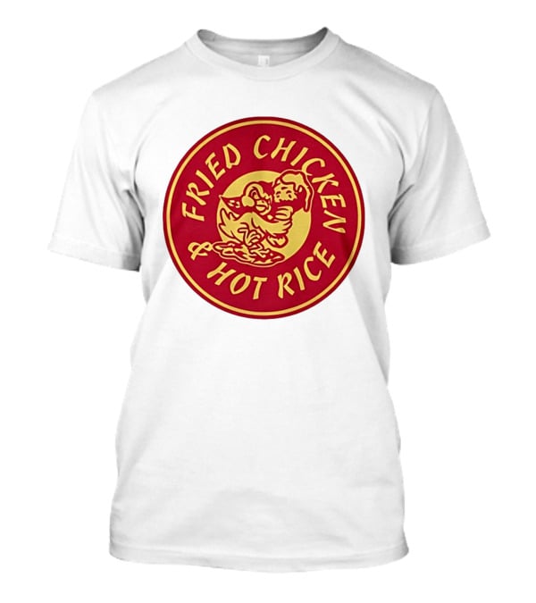 Fried Chicken And Hot Rice Vintage Style Circle T-Shirt