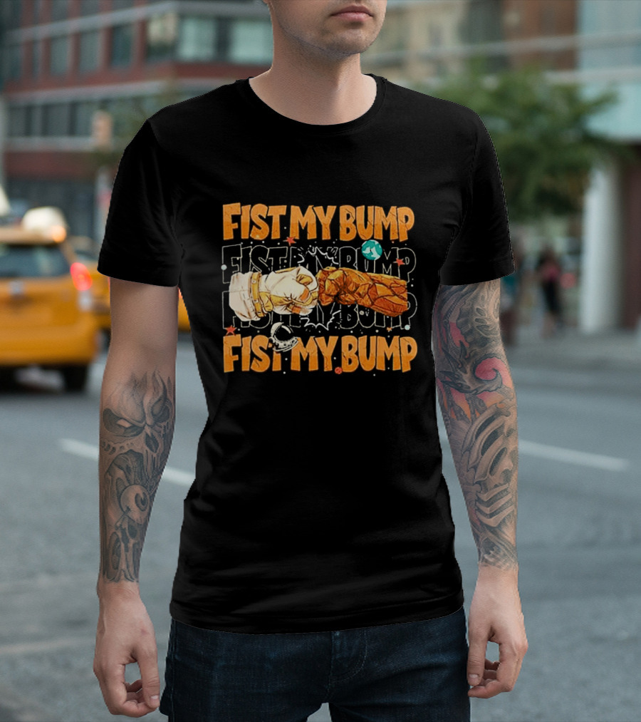 Fist My Bump Grace And Rocky Cartoon Style Fist Bump T-Shirt