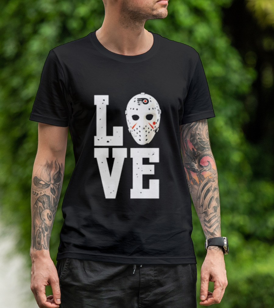 Philadelphia Flyers Love Hockey Goalie Mask T-Shirt
