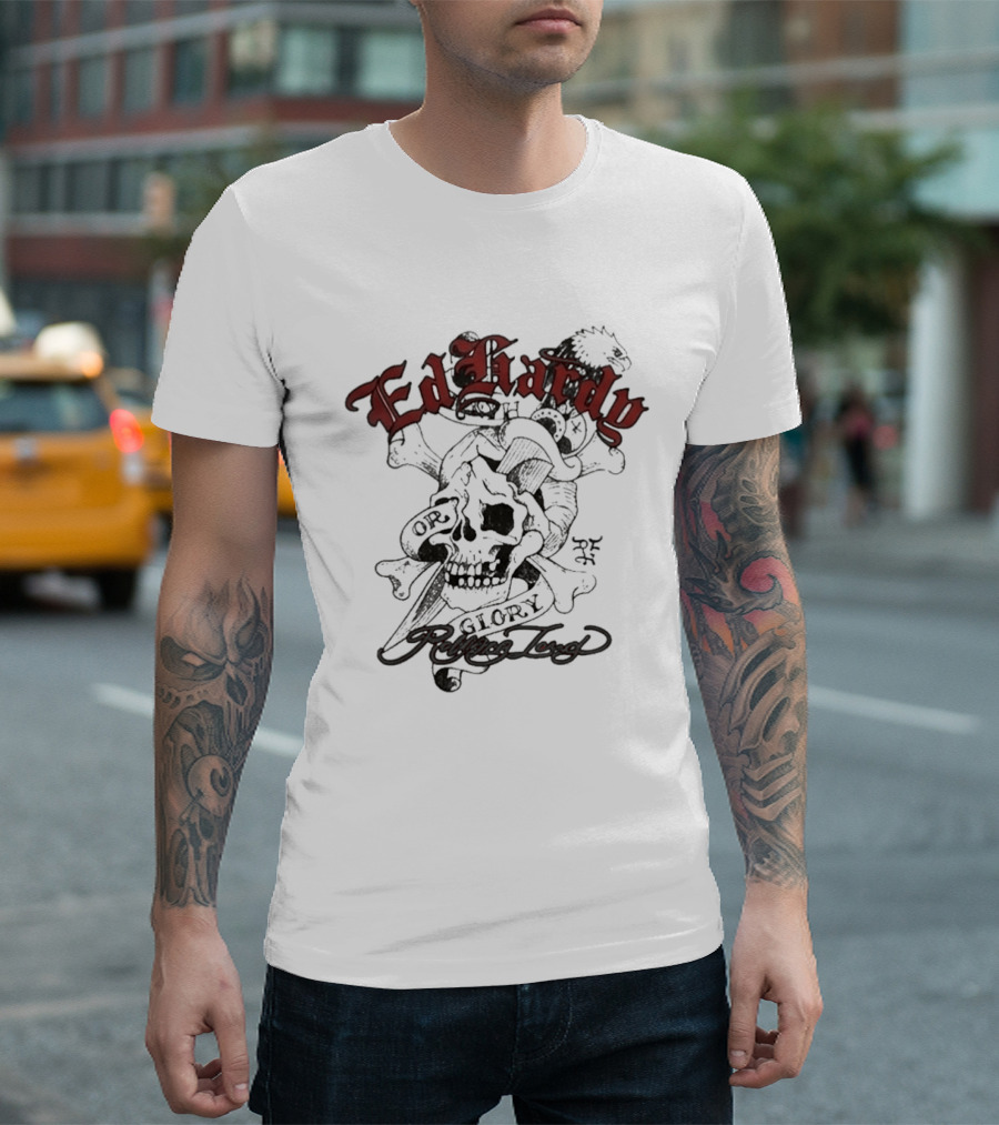 Ed Hardy Rolling Loud Festival 2026 Death Glory Thermal Skull T-Shirt