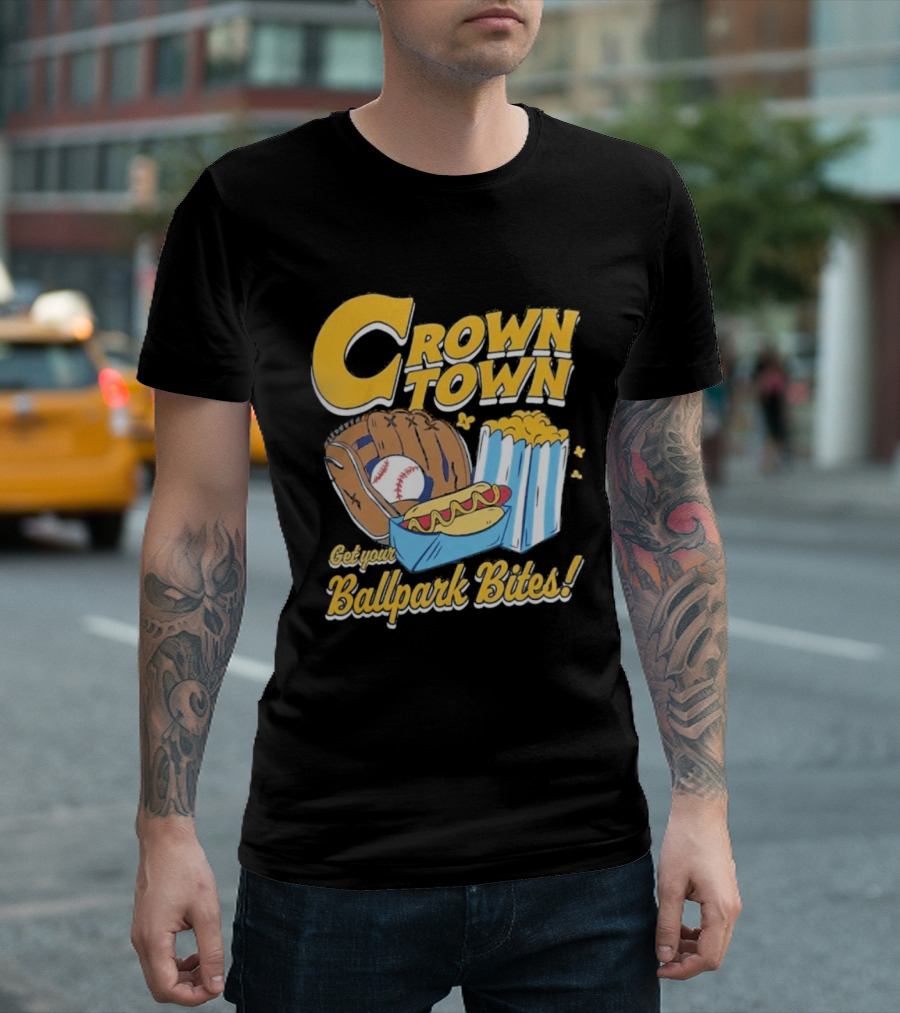 Crown Town Ballpark Bites Get Your Snacks T-Shirt