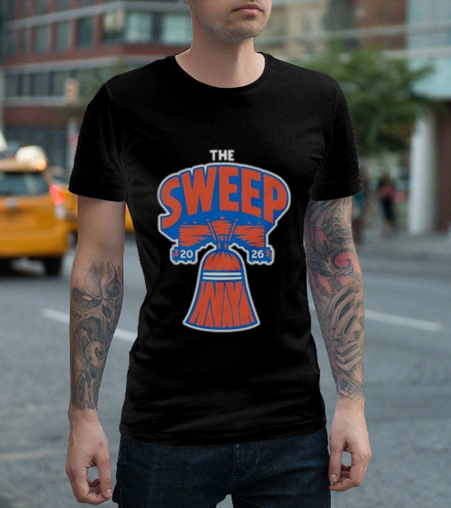 New York Knicks The Sweep 2026 Liberty Bell Motif T-Shirt