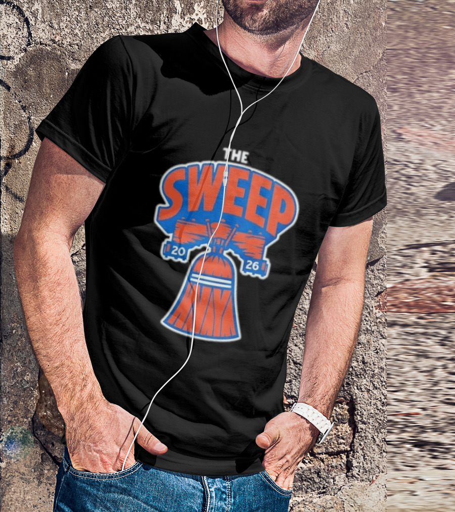 New York Knicks The Sweep 2026 Liberty Bell Motif T-Shirt