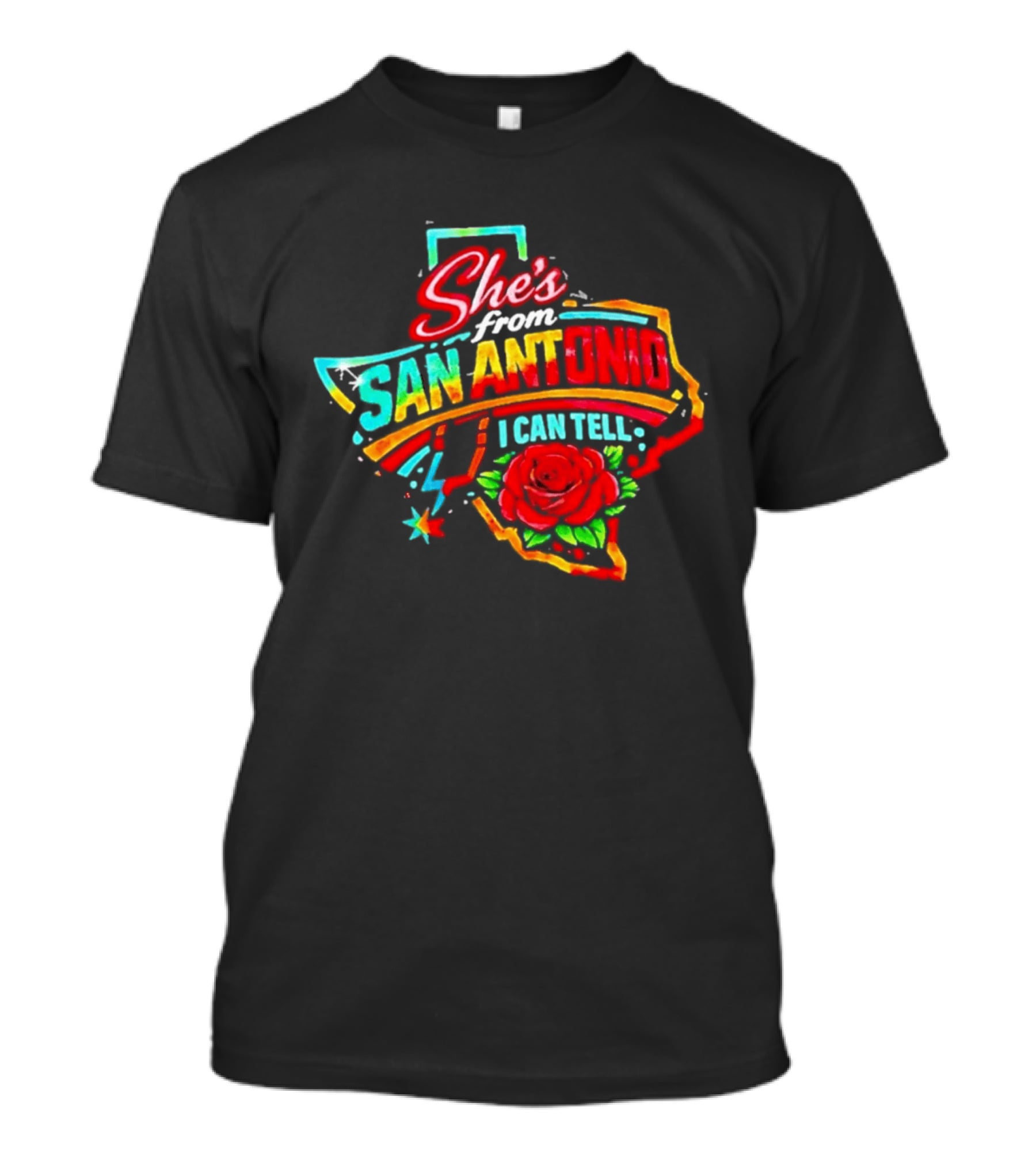 She's From San Antonio I Can Tell Rose Texas T-Shirt