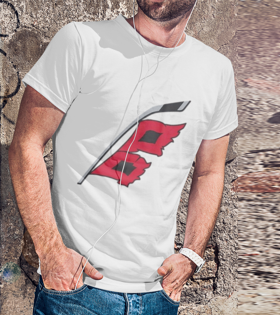 Carolina Hurricanes Red Storm Surge Hockey Stick Flag T-Shirt