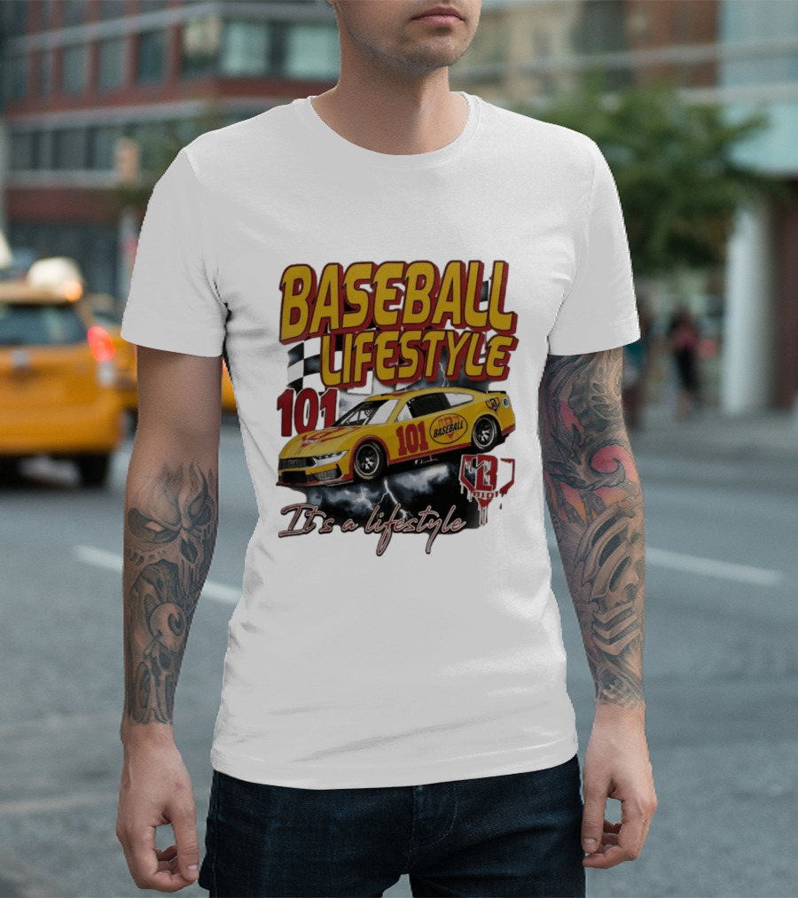 Baseball Lifestyle 101 Racing Car It's A Lifestyle 43RPM T-Shirt