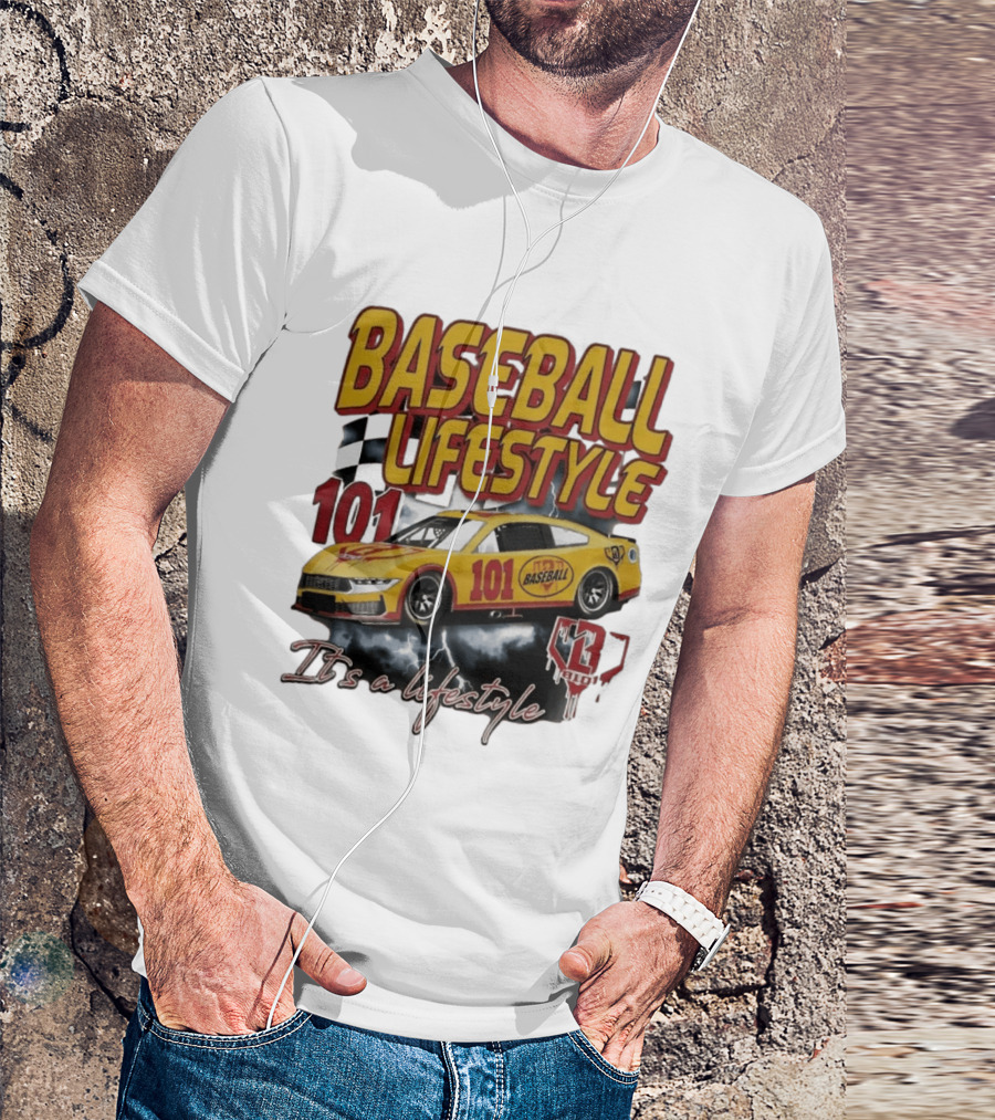 Baseball Lifestyle 101 Racing Car It's A Lifestyle 43RPM T-Shirt