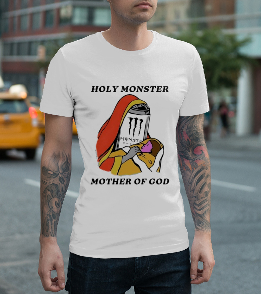 Holy Monster Mother Of God Energy Drink Can T-Shirt