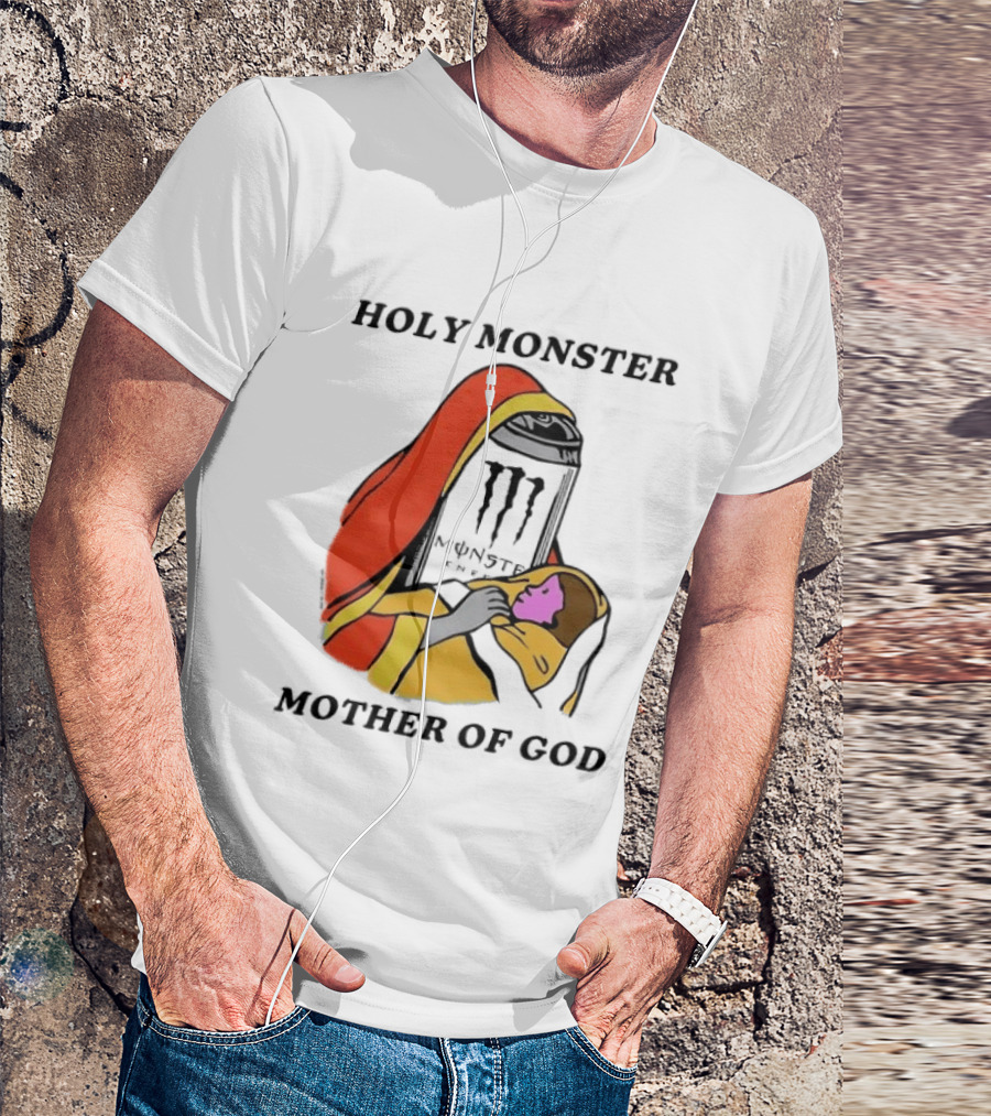 Holy Monster Mother Of God Energy Drink Can T-Shirt