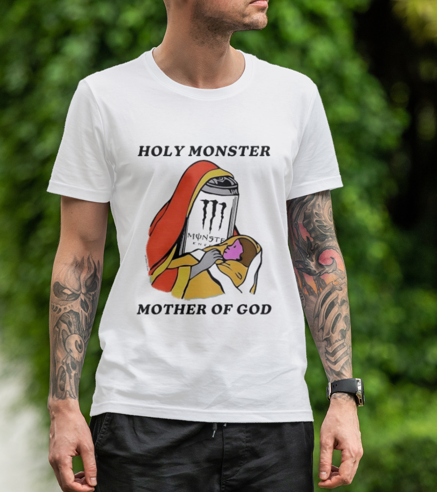 Holy Monster Mother Of God Energy Drink Can T-Shirt