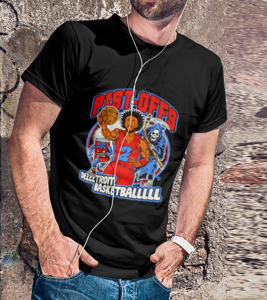 Pist Offs Detroit Basketball Player With Grim Reaper And Beer Keg T-Shirt
