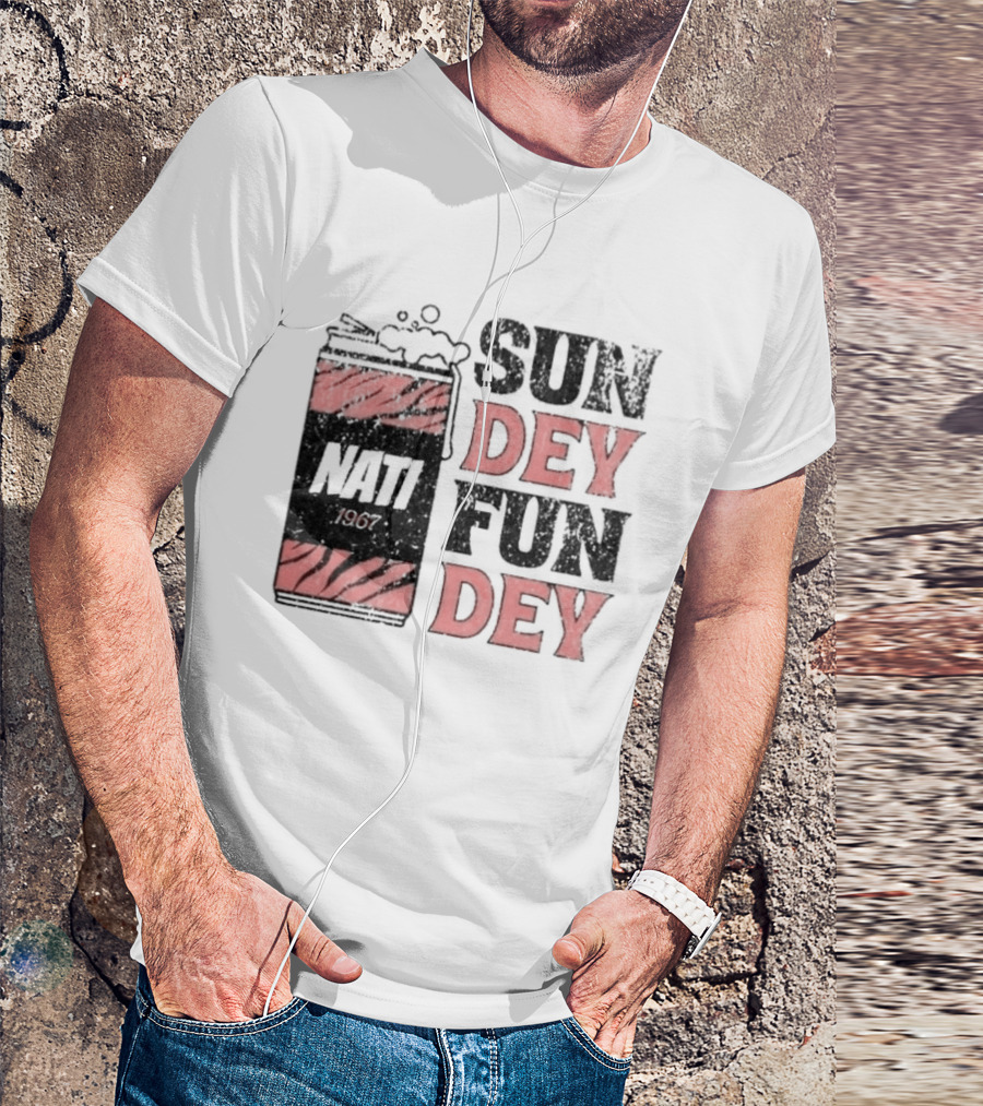 Nati Sunday Funday Cincinnati Bengals Tiger Stripes Football Fan Gear T-Shirt