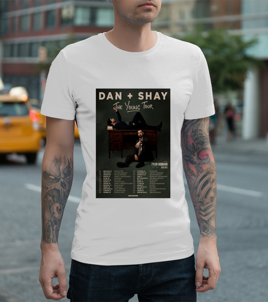 Dan Shay The Young Tour 2026 Tyler Hubbard Josh Ross Live Nation T-Shirt
