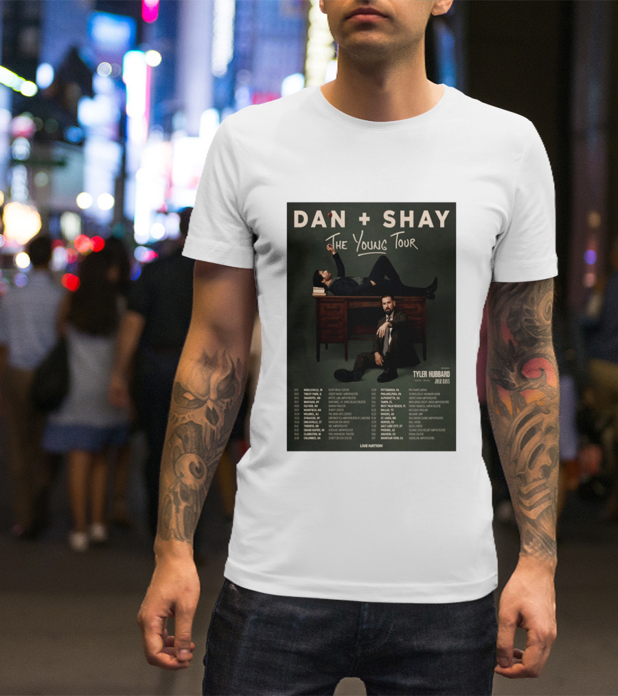 Dan Shay The Young Tour 2026 Tyler Hubbard Josh Ross Live Nation T-Shirt