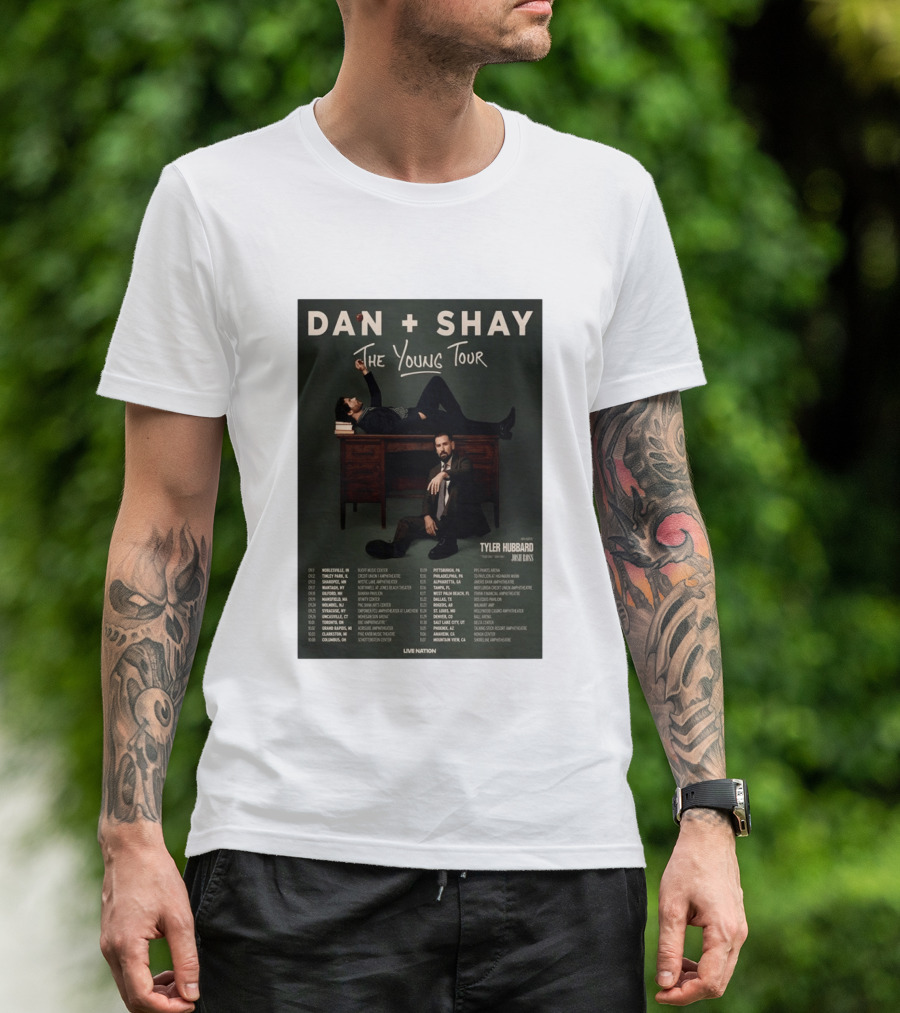Dan Shay The Young Tour 2026 Tyler Hubbard Josh Ross Live Nation T-Shirt