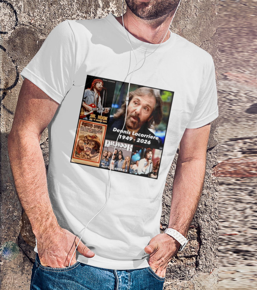 Dennis Locorriere Dr. Hook The Medicine Show 1949 2026 Alive America Rolling Stone T-Shirt