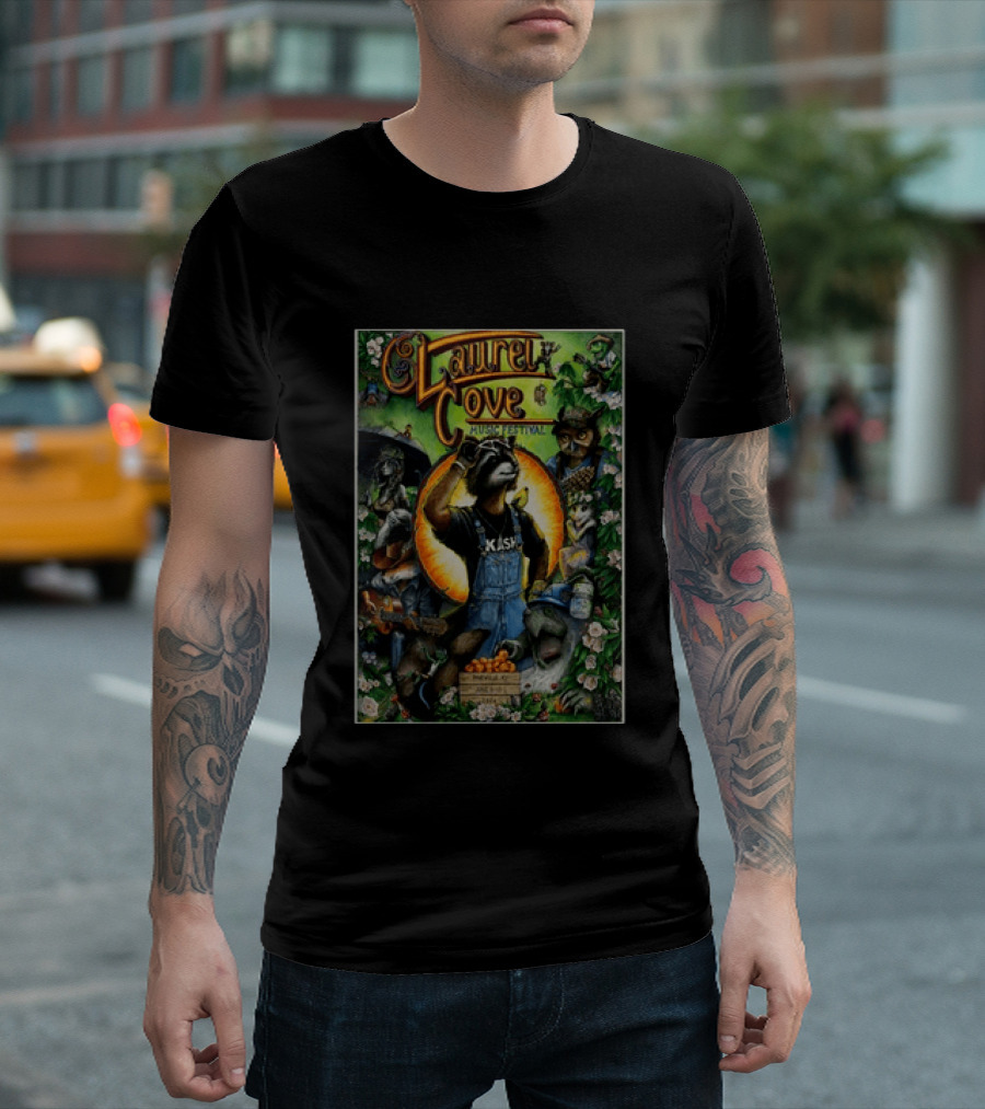 Laurel Cove Music Festival Pineville KY June 11 13 2026 Tour Animals With Instruments T-Shirt