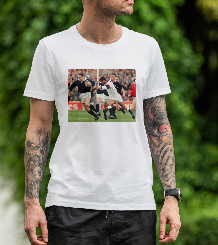 Scott Hastings Iconic Scotland Rugby Moment With Brother Gavin Against England T-Shirt