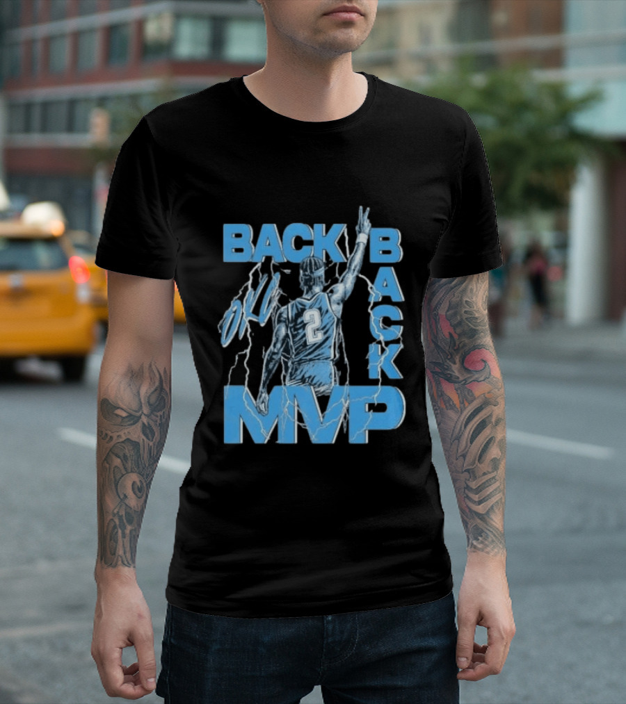 Back To Back MVP Shai Gilgeous Alexander Lightning Number 2 T-Shirt