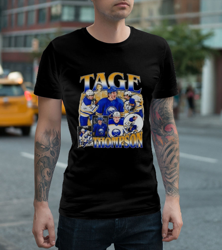 Tage Thompson Buffalo Sabres Hockey Collage T-Shirt